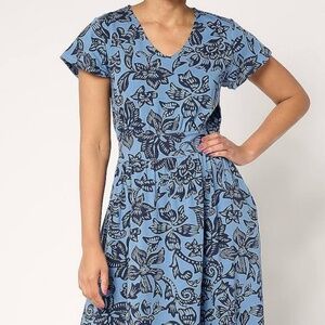 D & Co. Jersey V-Neck Midi Dress Size 2X